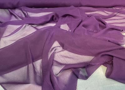 Silk Chiffon Wide-Purple