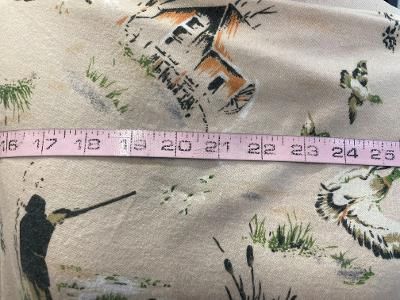 Country Style Beige Flannel Cotton Print