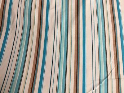 Stretch Stripe Cotton - Off White / Brown / Tourq / Blue