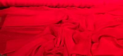 Silk Chiffon Wide- Red