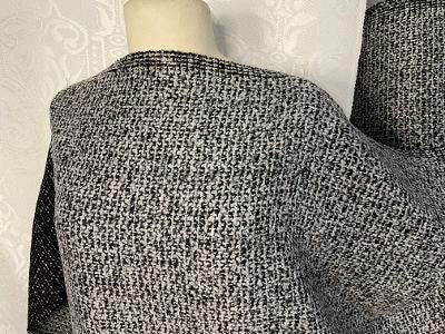 Textured Designer Wool : Black / Off White / Gray