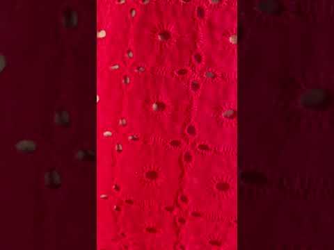 Red eyelet clearance fabric