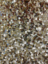 Italian Sequin Stretch Mesh - Gold