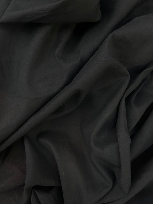 Lightweight Cotton Voile - Black