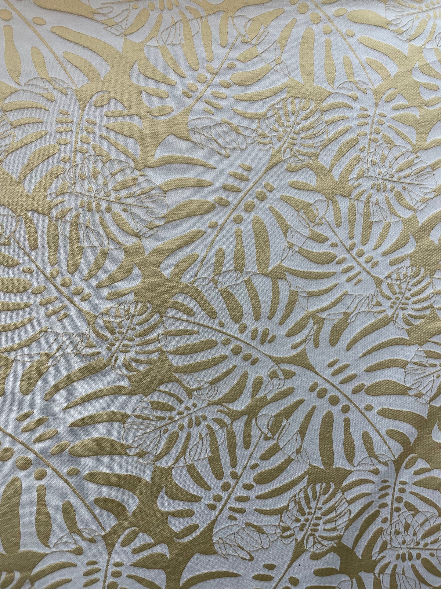 Designer Gold Leaf Off-White Brocade