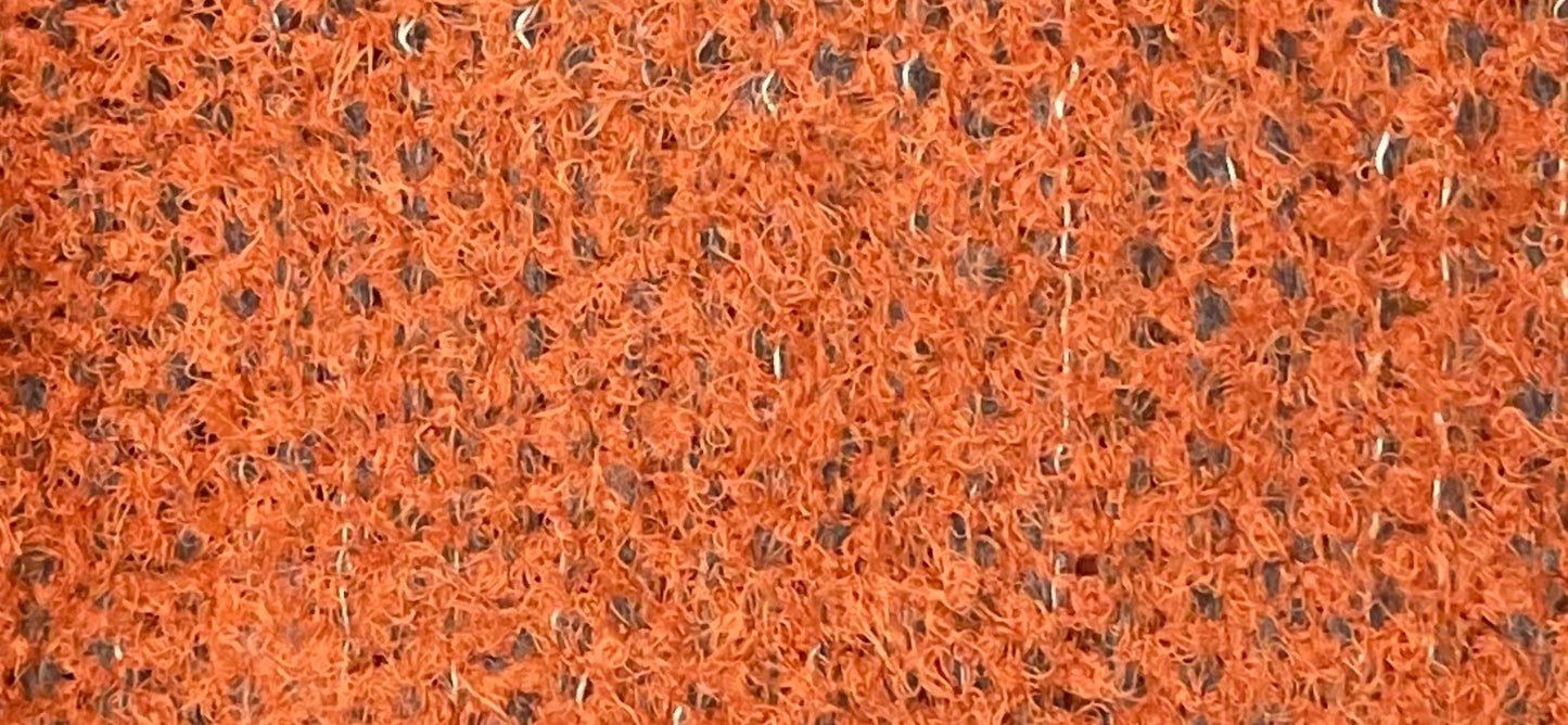 Wool Blend Textured Sweater Knit - Orange