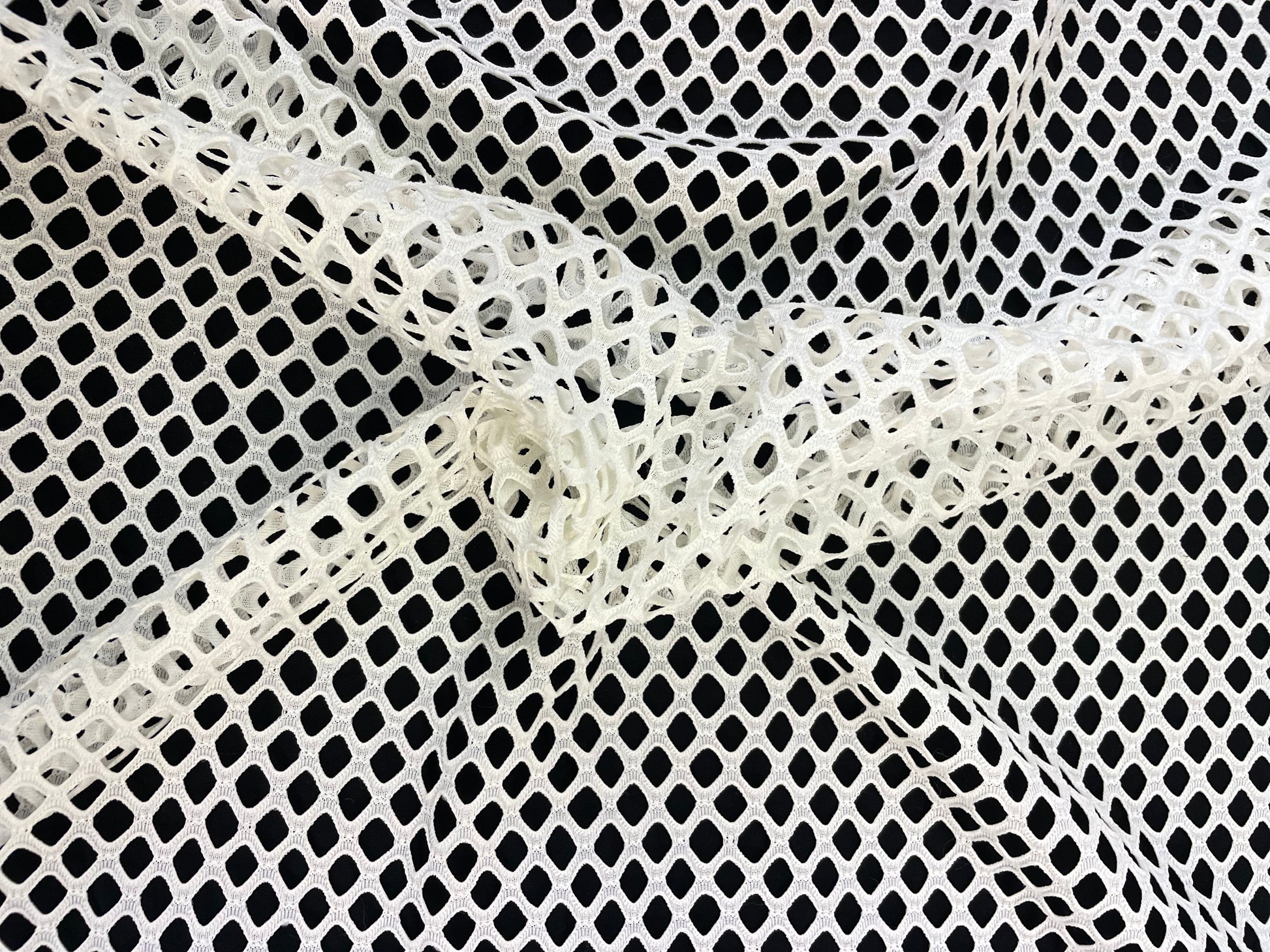 White Stretch Mesh - Fishnet – metrotextilesnyc
