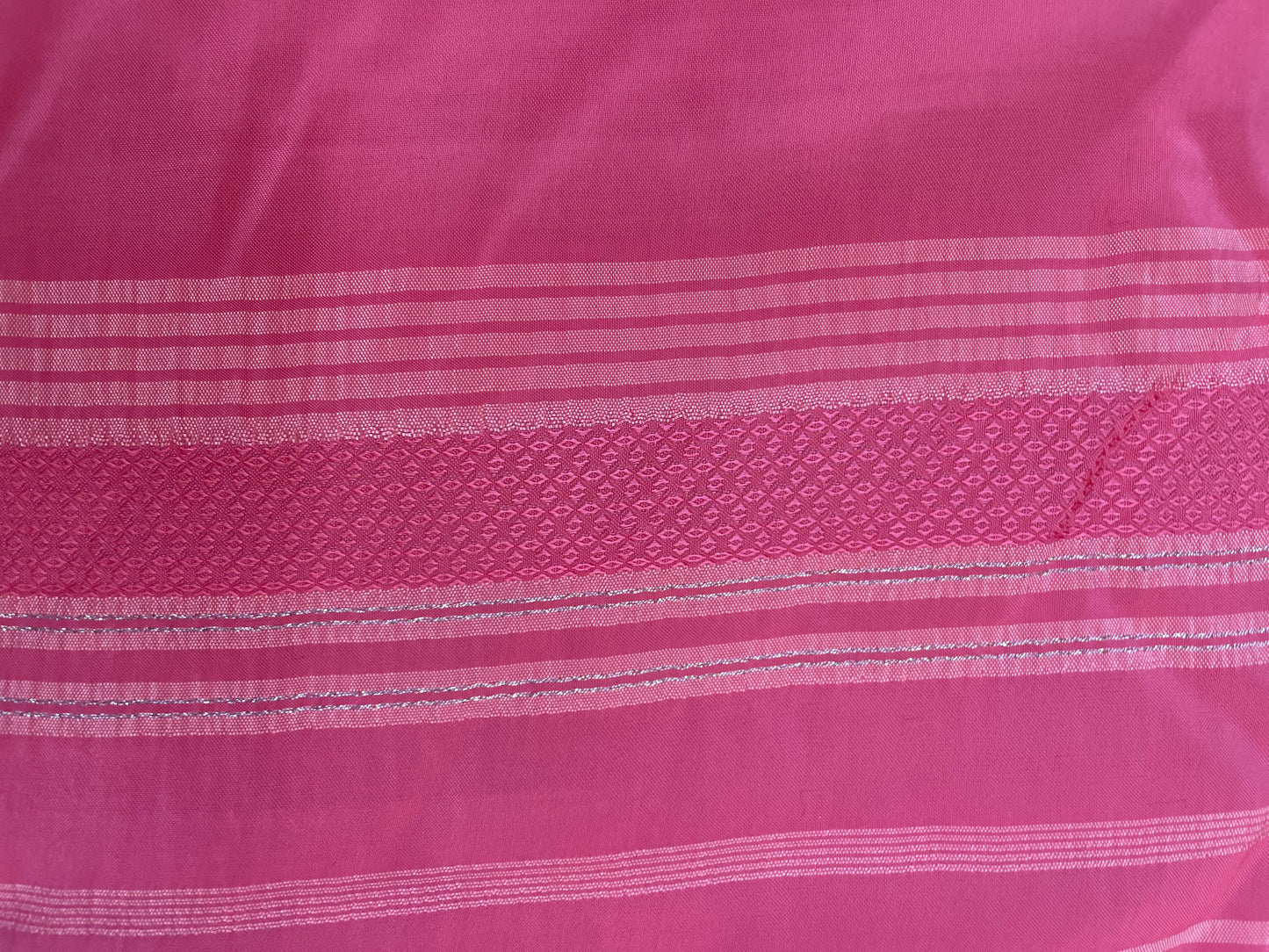 European Stripe Pattern Rayon/Lurex - Hot Pink