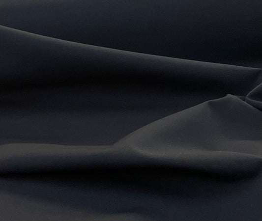 Italian Poly Textured Double Knit -Jet Black