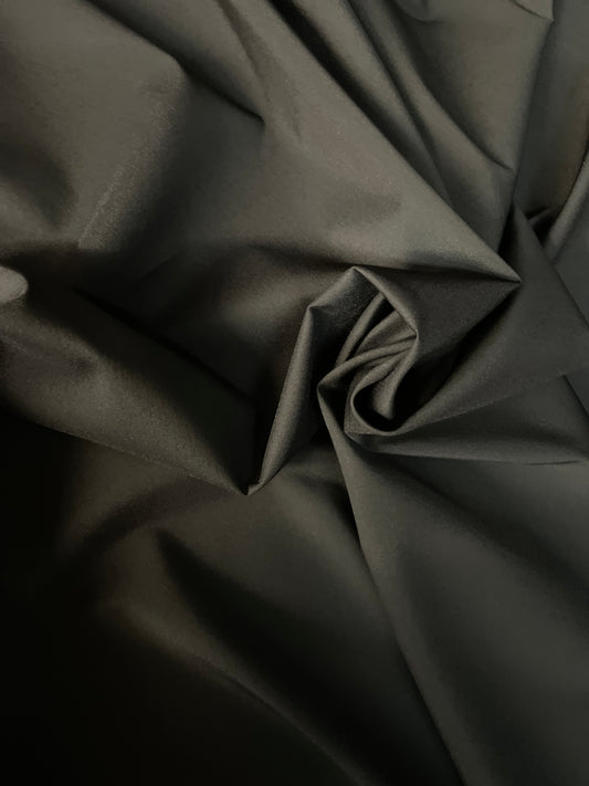 Japanese Cotton / Spandex Shirting - Jet Black