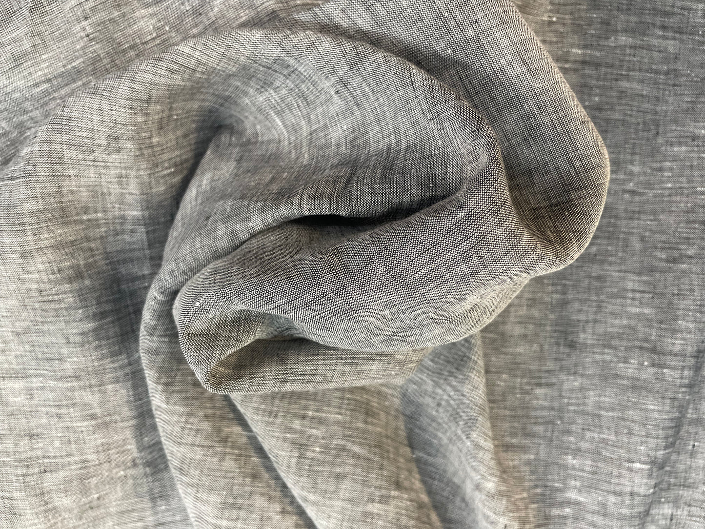 Italian Heather Gray Handkerchief Linen metrotextilesnyc