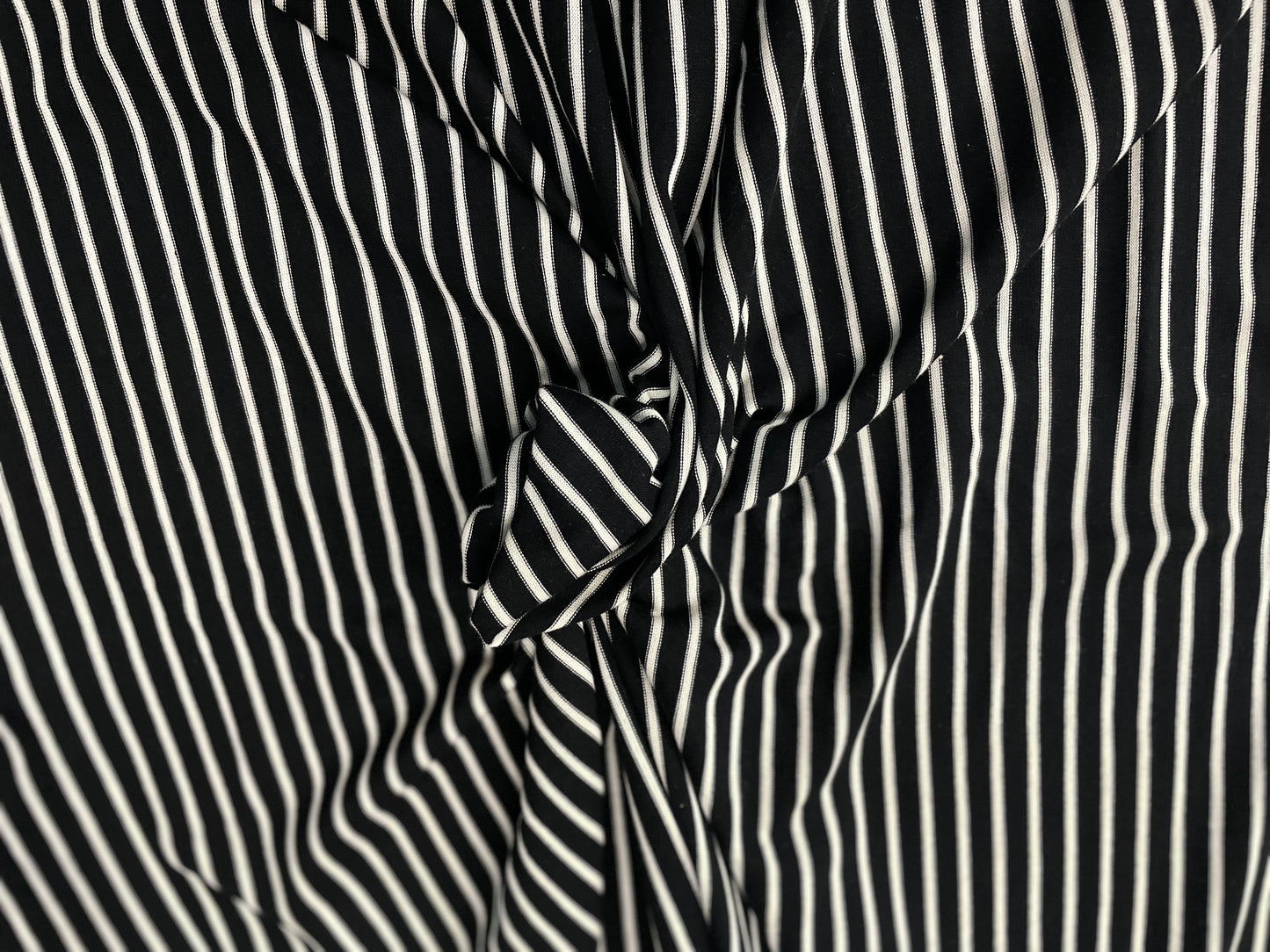 Black & White Striped Cotton Jersey