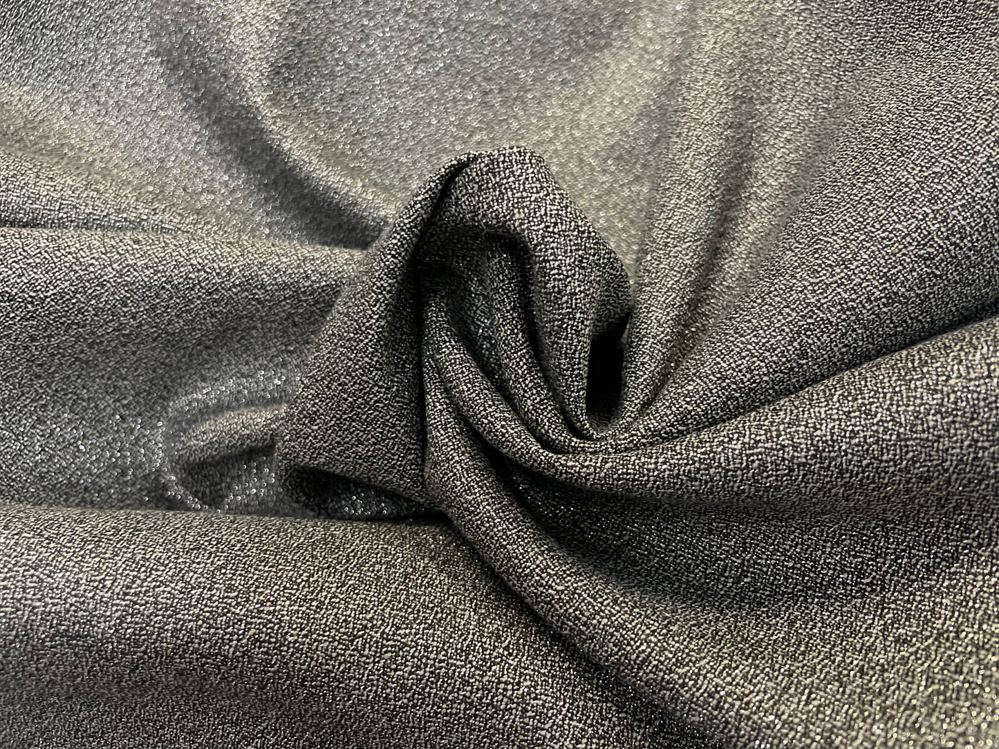 Metallic Textured Poly - Space Grey