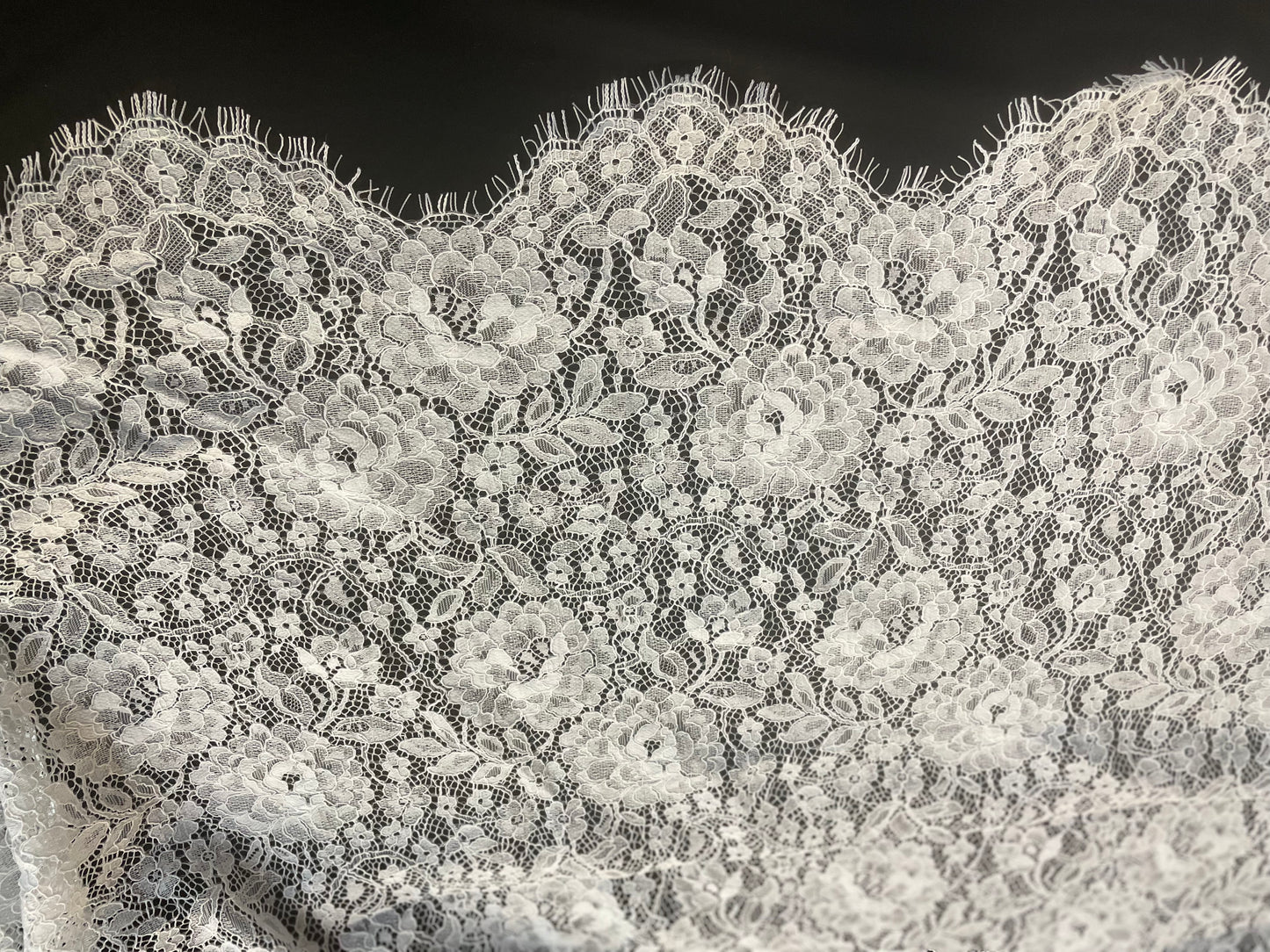 Ivory Floral Bridal Lace - White