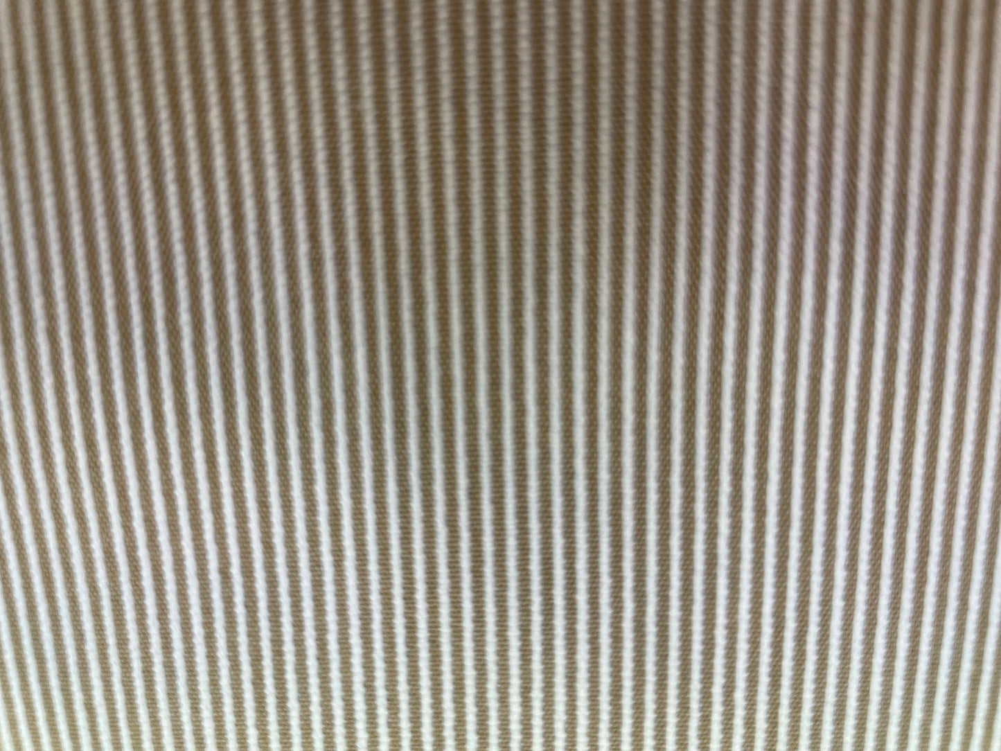 Stripe & Ridged Poly Cotton - Beige and White