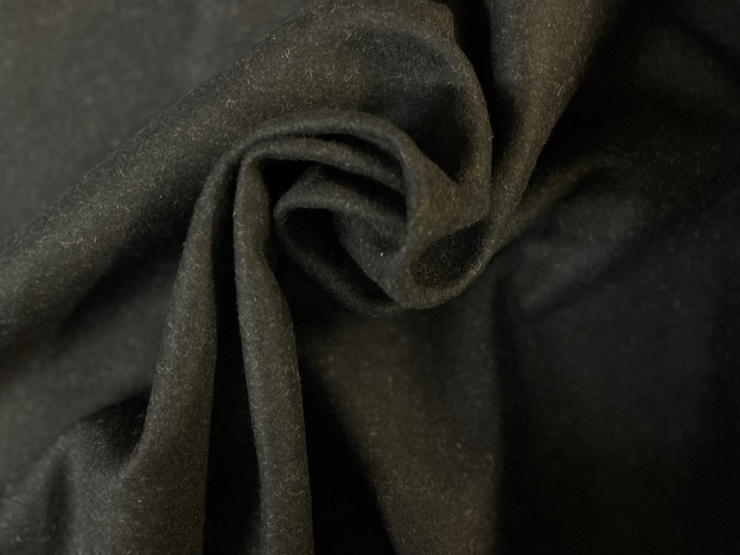 Charcoal Grey Melton Wool