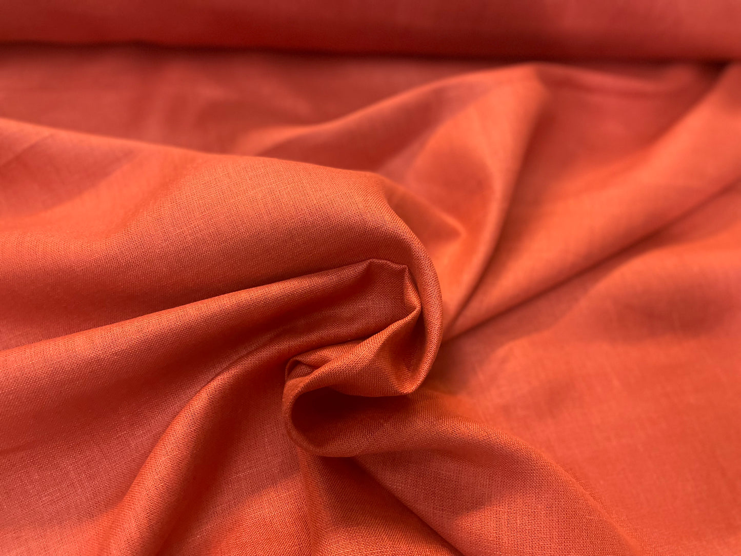 Terracotta Orange Linen