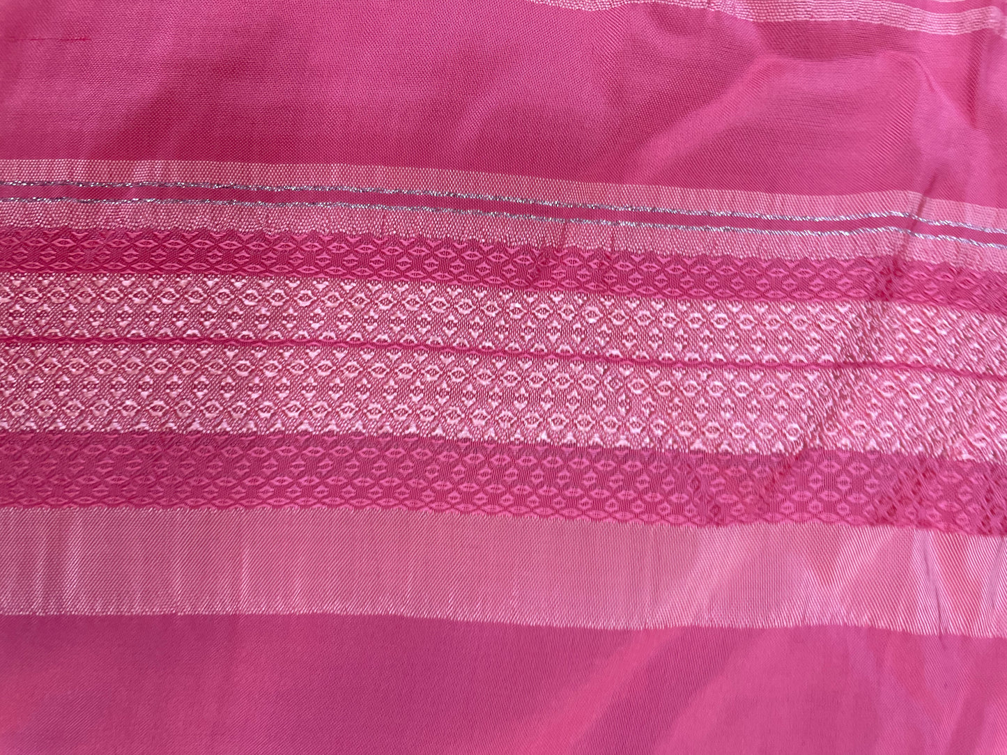 European Stripe Pattern Rayon/Lurex - Hot Pink
