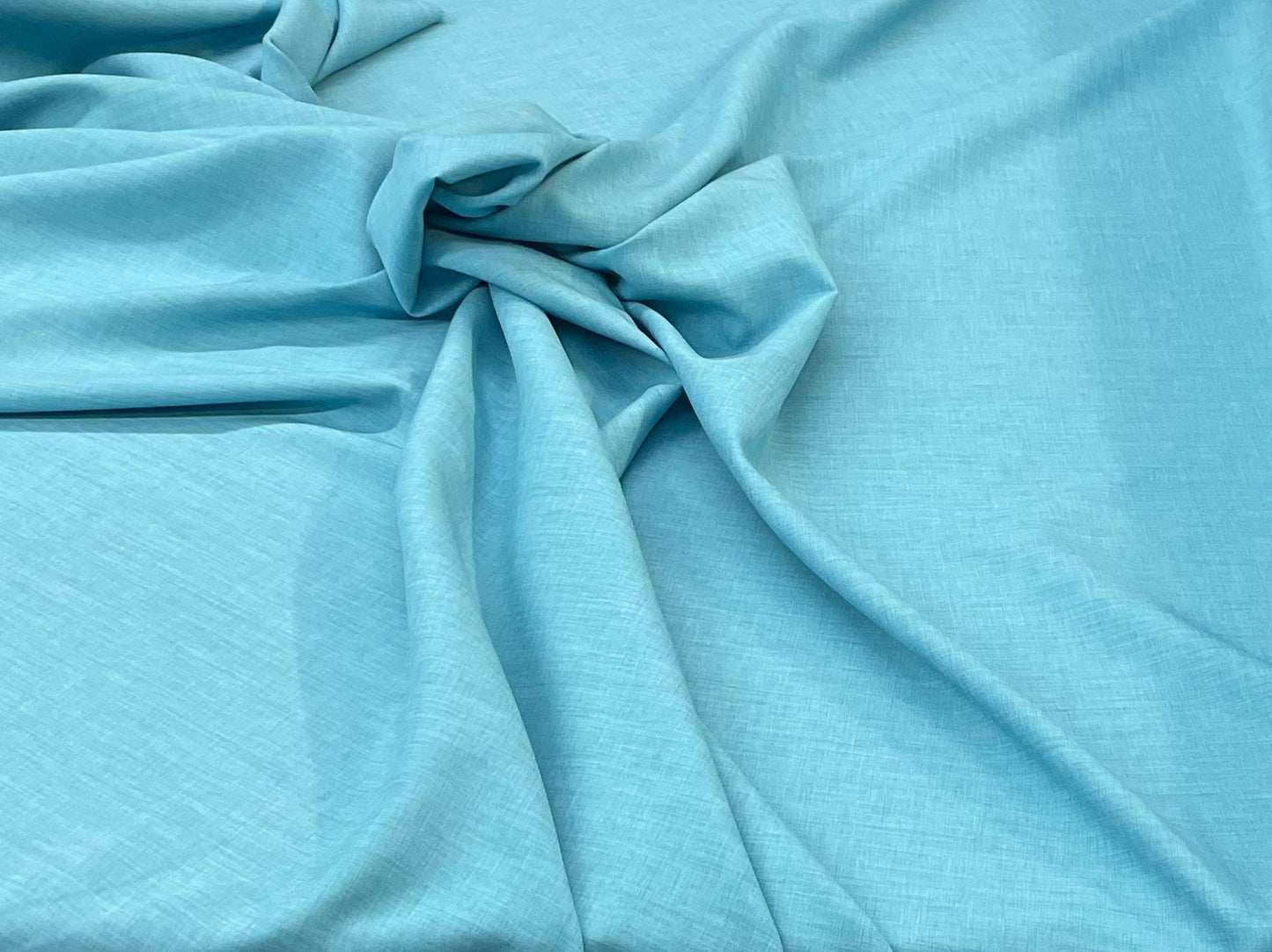 Aqua Heathered Stretch Poly Rayon Suiting