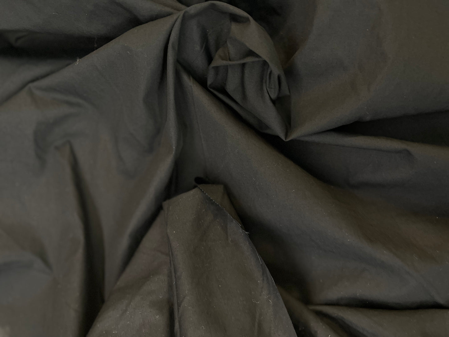 Structured Cotton Shirting - Jet Black
