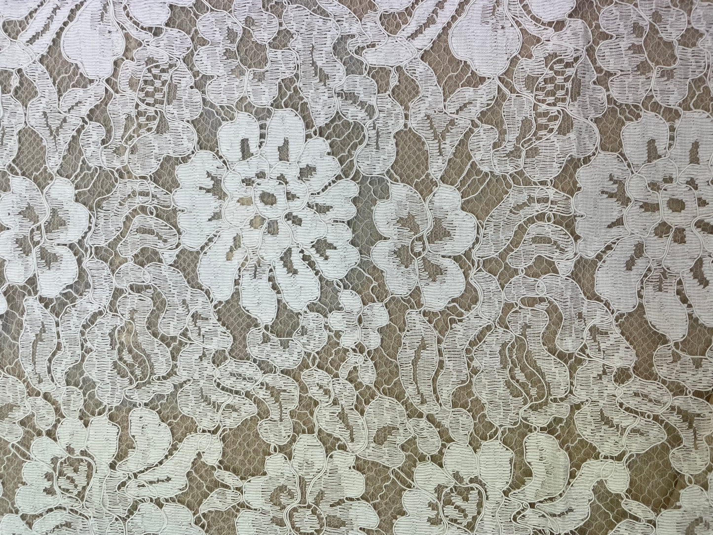 Elegant French Floral Lace - White