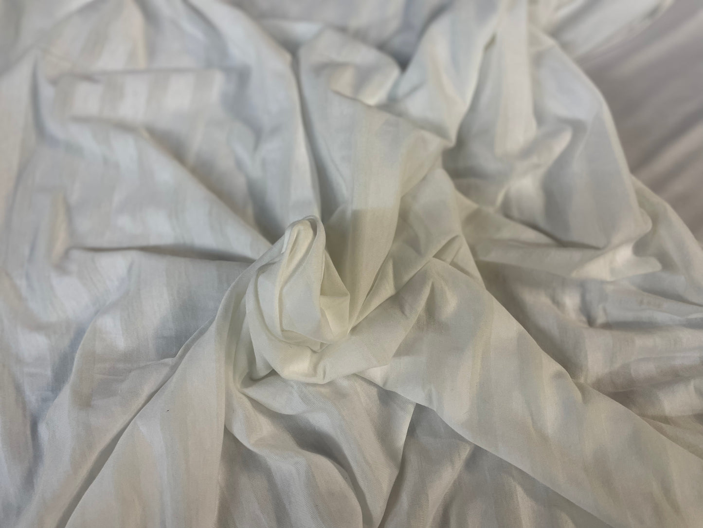 White & Off-White Stripe Cotton Jersey
