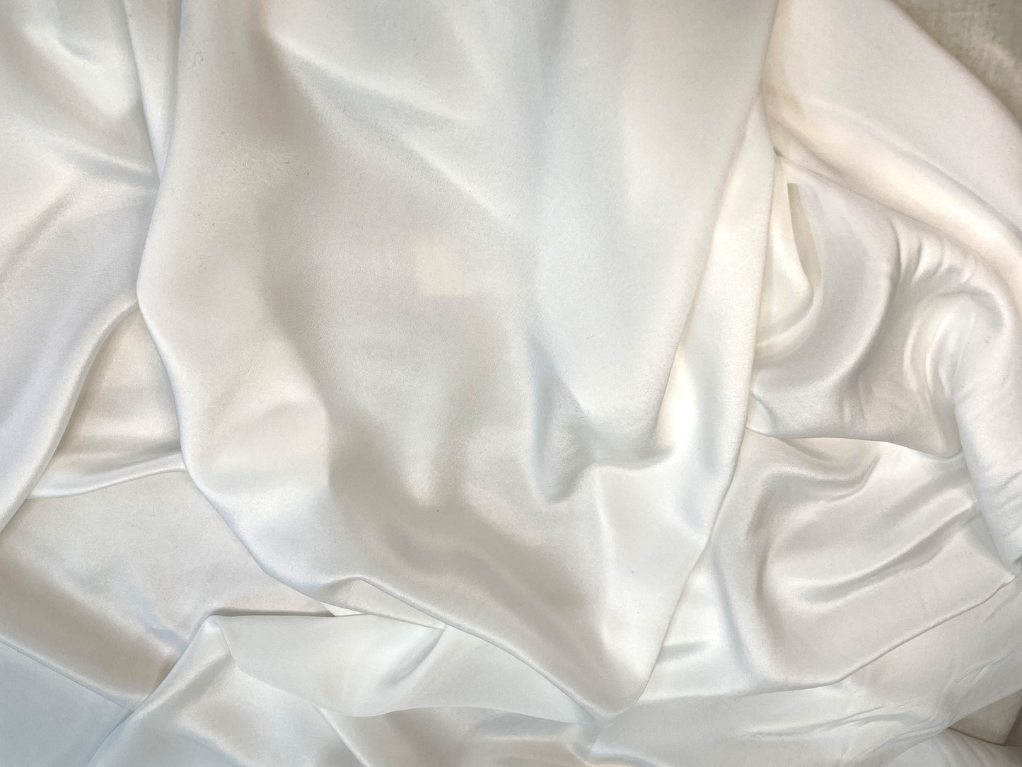 Silk Crepe De Chine Wide - White -16mm Designer